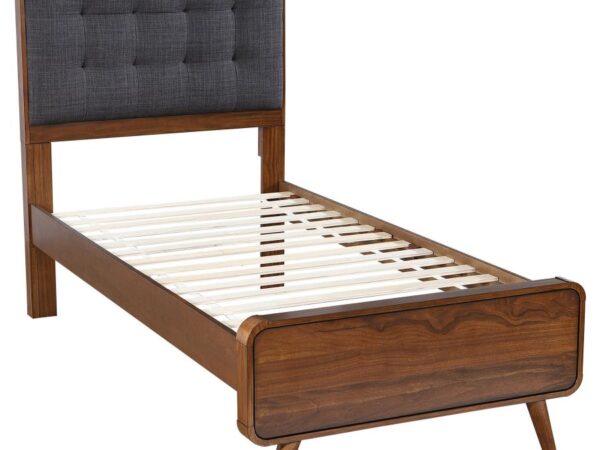 Robyn Wood Twin Platform Bed Dark Walnut