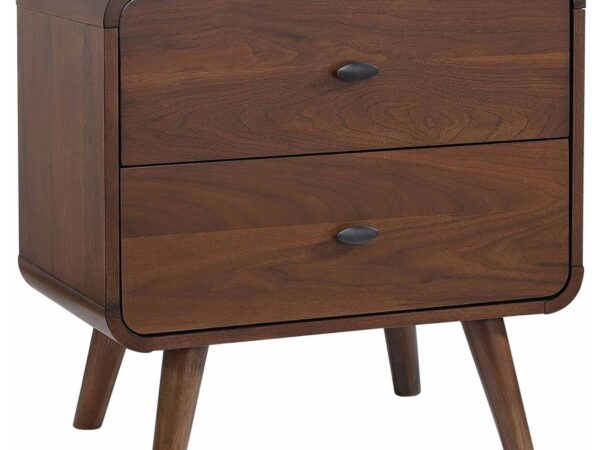 Robyn 2-drawer Nightstand Bedside Table Dark Walnut