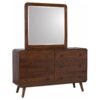 Robyn 6-drawer Dresser with Mirror Dark Walnut