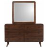 Robyn 6-drawer Dresser with Mirror Dark Walnut