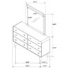 Robyn 6-drawer Dresser with Mirror Dark Walnut