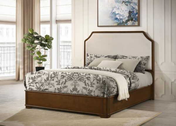 Garland 58-inch Queen Panel Bed Cream and Brown Cherry