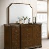 Garland 11-drawer Bedroom Dresser with Mirror Brown Cherry