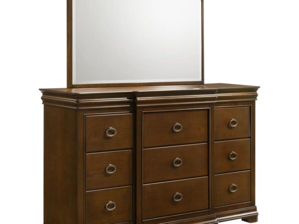 Garland 11-drawer Bedroom Dresser with Mirror Brown Cherry