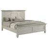 Franco Wood Eastern King Panel Bed Distressed White