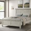 Franco Wood Queen Panel Bed Distressed White