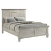 Franco Wood Queen Panel Bed Distressed White