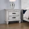 Franco 2-drawer Nightstand Distressed White