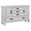 Franco 5-drawer Dresser Distressed White