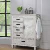 Franco 5-drawer Door Chest Distressed White