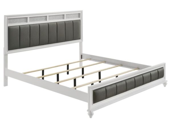 Barzini Wood Eastern King Panel Bed White