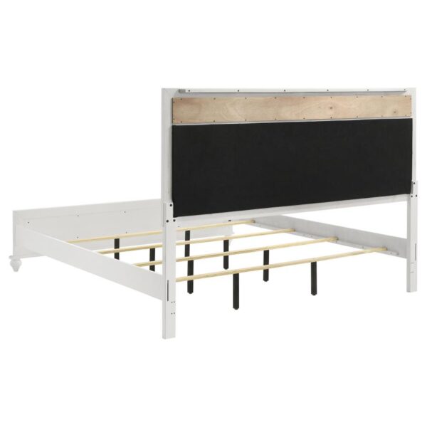 Barzini Wood Eastern King Panel Bed White