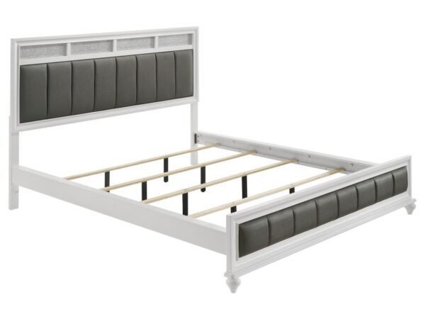 Barzini Wood California King Panel Bed White