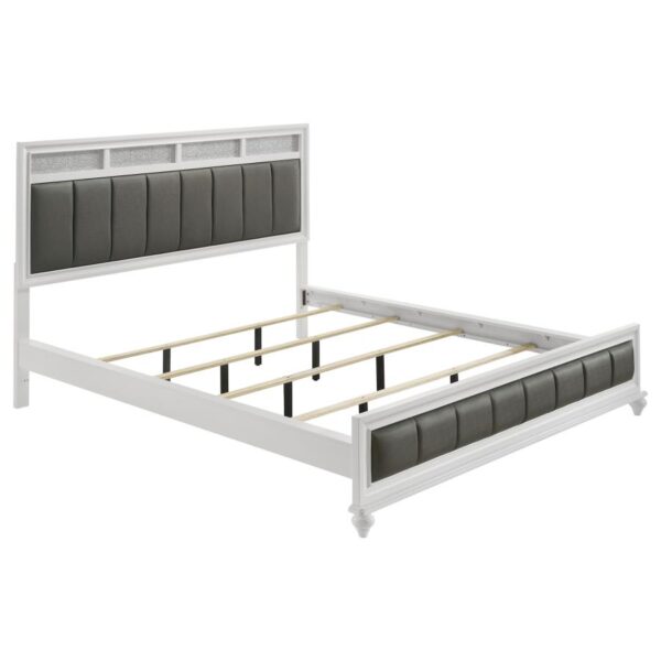 Barzini Wood California King Panel Bed White