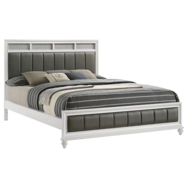 Barzini Wood California King Panel Bed White