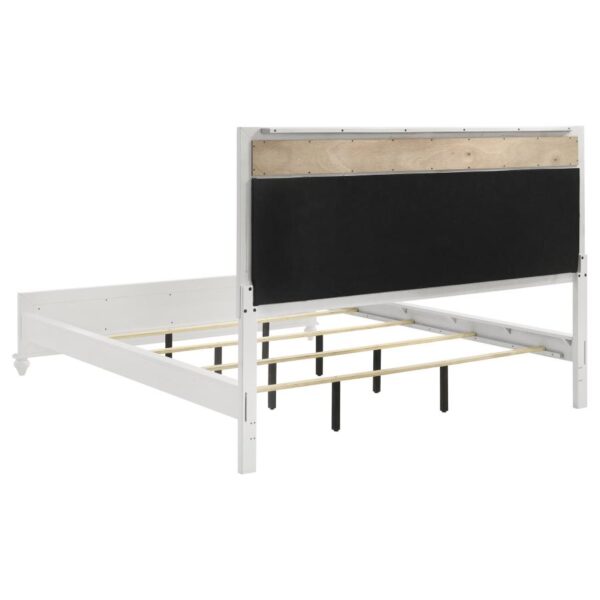 Barzini Wood California King Panel Bed White