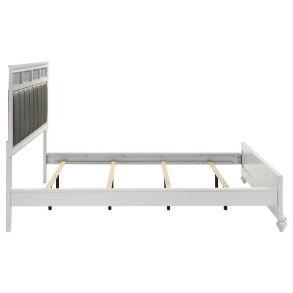 Barzini Wood California King Panel Bed White