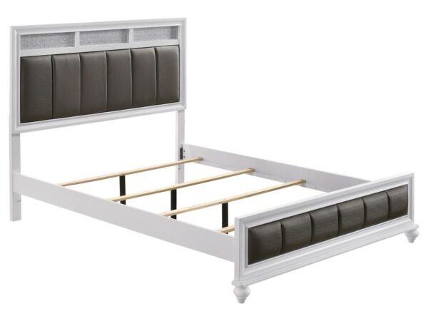 Barzini Wood Queen Panel Bed White