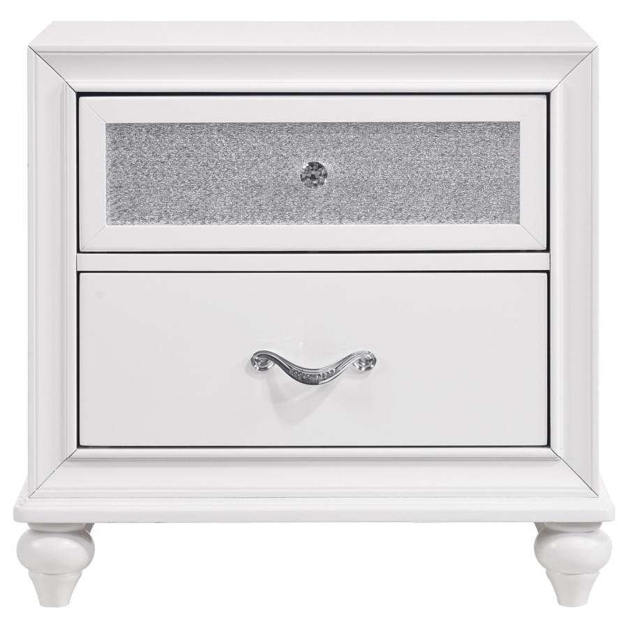 Barzini 2-drawer Nightstand White