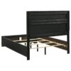 Miranda 54-inch Upholstered Full Panel Bed Black