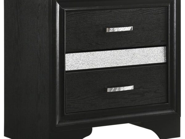 Miranda 3-drawer Nightstand Bedside Table Black