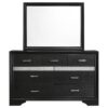 Miranda 7-drawer Dresser with Mirror Black