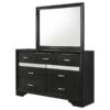 Miranda 7-drawer Dresser with Mirror Black