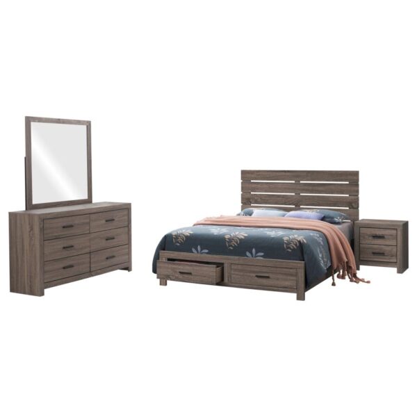 Brantford 4-piece Eastern King Bedroom Set Barrel Oak