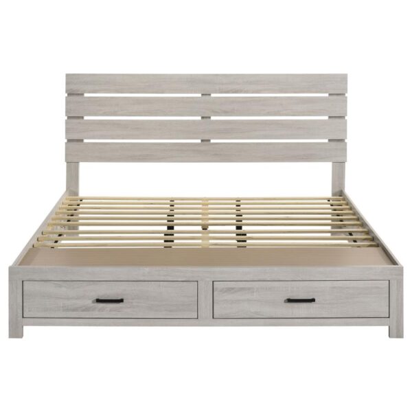Brantford Wood Eastern King Storage Panel Bed Coastal White