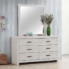 Brantford 6-drawer Dresser with Mirror Coastal White