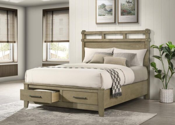 Hazlewood 59-inch Eastern King Storage Bed Vineyard Oak