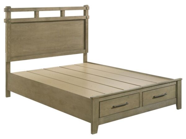 Hazlewood 59-inch Queen Panel Storage Bed Vineyard Oak