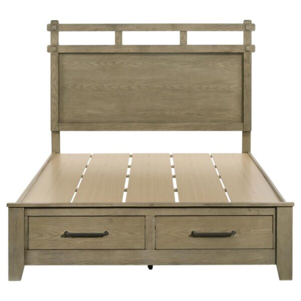 Hazlewood 59-inch Queen Panel Storage Bed Vineyard Oak