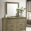 Hazlewood 6-drawer Bedroom Dresser with Mirror Vineyard Oak