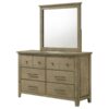 Hazlewood 6-drawer Bedroom Dresser with Mirror Vineyard Oak