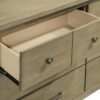 Hazlewood 6-drawer Bedroom Dresser with Mirror Vineyard Oak