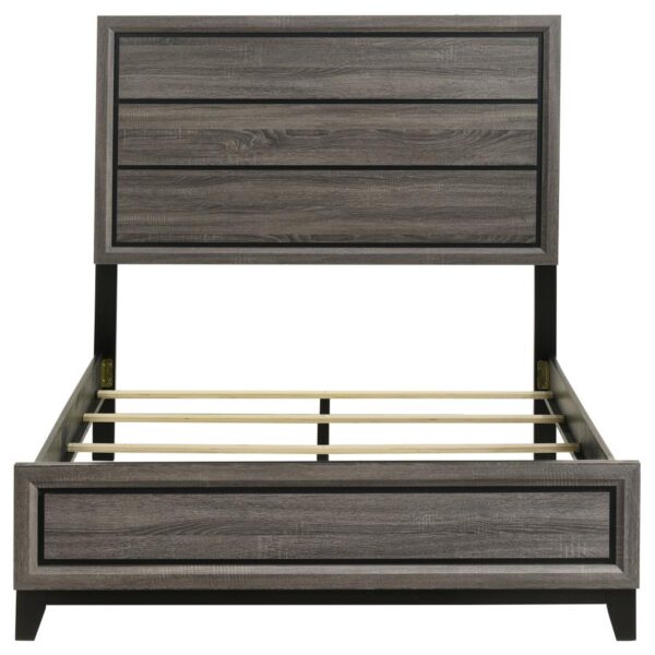 Watson Wood Full Panel Bed Grey Oak