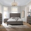Watson Wood California King Panel Bed Grey Oak