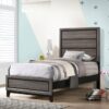 Watson Wood Twin Panel Bed Grey Oak
