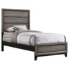 Watson Wood Twin Panel Bed Grey Oak