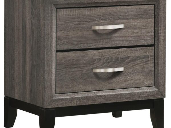 Watson 2-drawer Nightstand Grey Oak