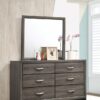 Watson 6-drawer Dresser with Mirror Grey Oak