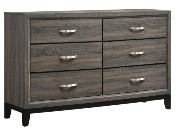 Watson 6-drawer Dresser Grey Oak