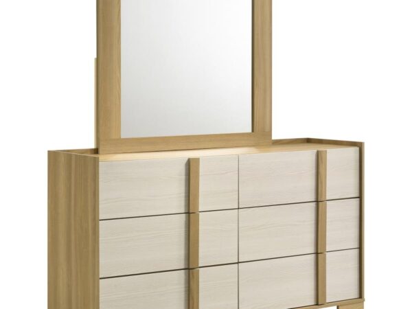 Hyland 6-drawer Dresser with Mirror Natural
