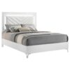 Cassia Queen LED Panel Bed White High Gloss