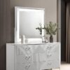 Cassia 6-drawer Dresser Cabinet with Mirror White High Gloss