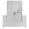 Cassia 6-drawer Dresser Cabinet with Mirror White High Gloss