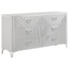 Cassia 6-drawer Bedroom Dresser Cabinet White High Gloss
