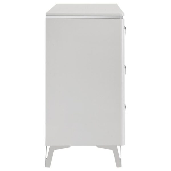 Cassia 6-drawer Bedroom Dresser Cabinet White High Gloss