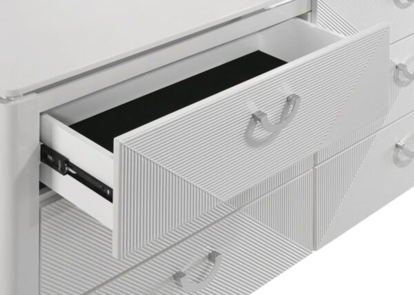 Cassia 6-drawer Bedroom Dresser Cabinet White High Gloss